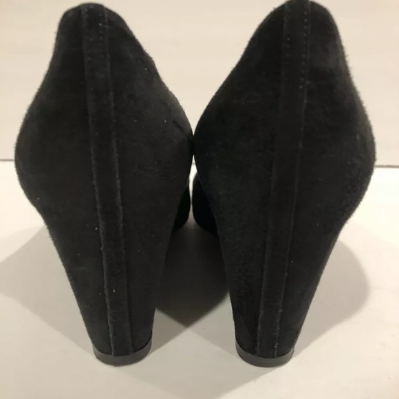 Christian Louboutin suede wedge pumps black 37/6.5 - Picture 4 of 8